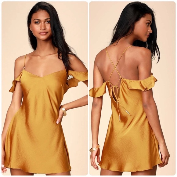 FREE PEOPLE Slip Dress Mini What I Want Satin Women's Sz L NWT 🙌🏻✨⏰💭🤝⌛️ - Picture 10 of 14